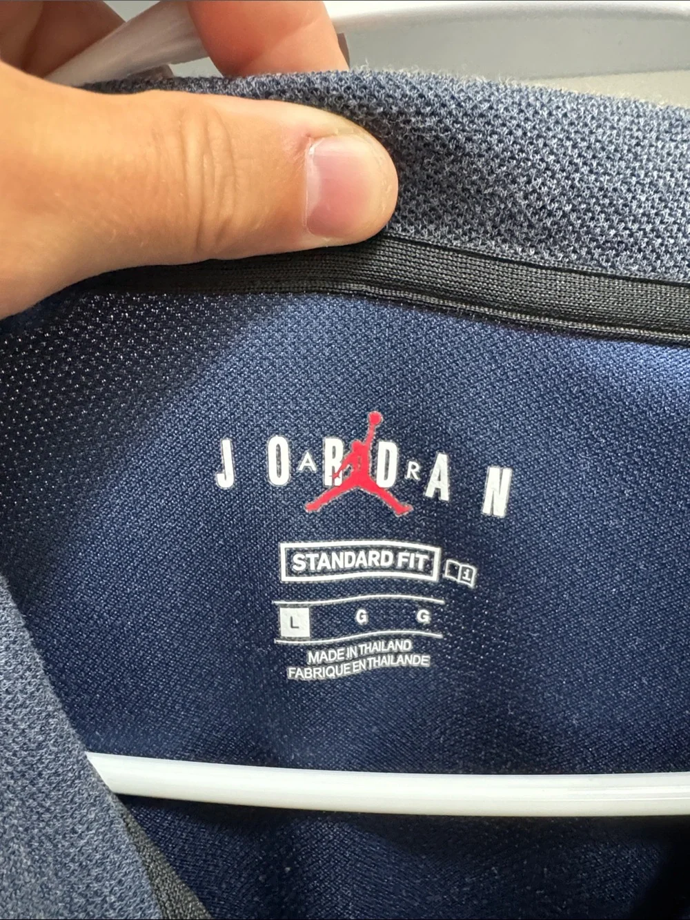 Jordan Dri-FIT Performance Polo Shirt Heather Blue Men’s Large Jumpman Golf